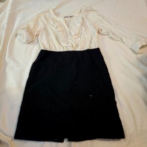 Black and white midi dress